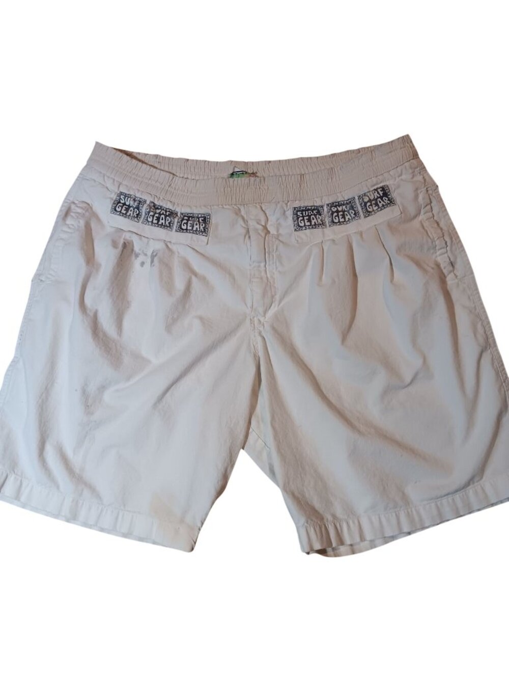 Surf Gear 1980's Large True Vintage Shorts Shorts White Elastic Board Life Beach